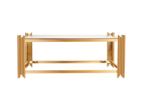 Piano PVD Golden- Plated  coffee table