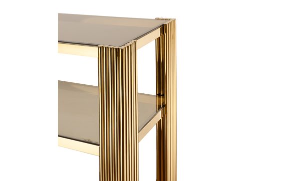 gold console table details 2