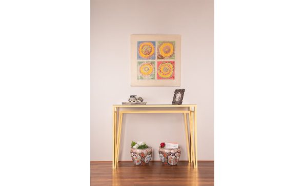 pvd gold plated console table-min